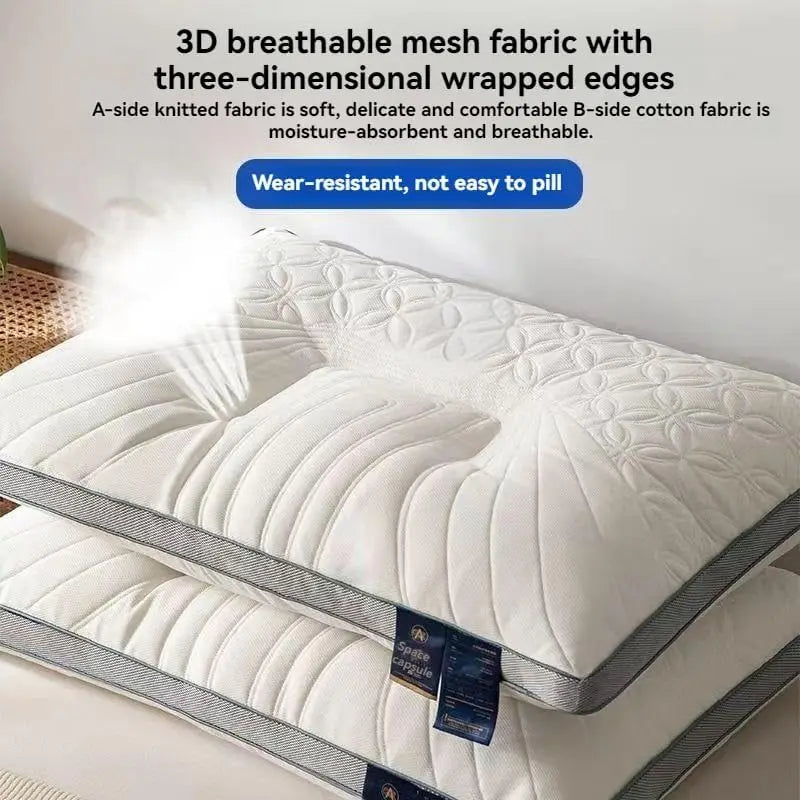 Adult Comfort Pillow Core Helps Sleep High Elasticity Pillow Breathable Fluffy Soft Safe Latex Pillow Rectangular Pillow