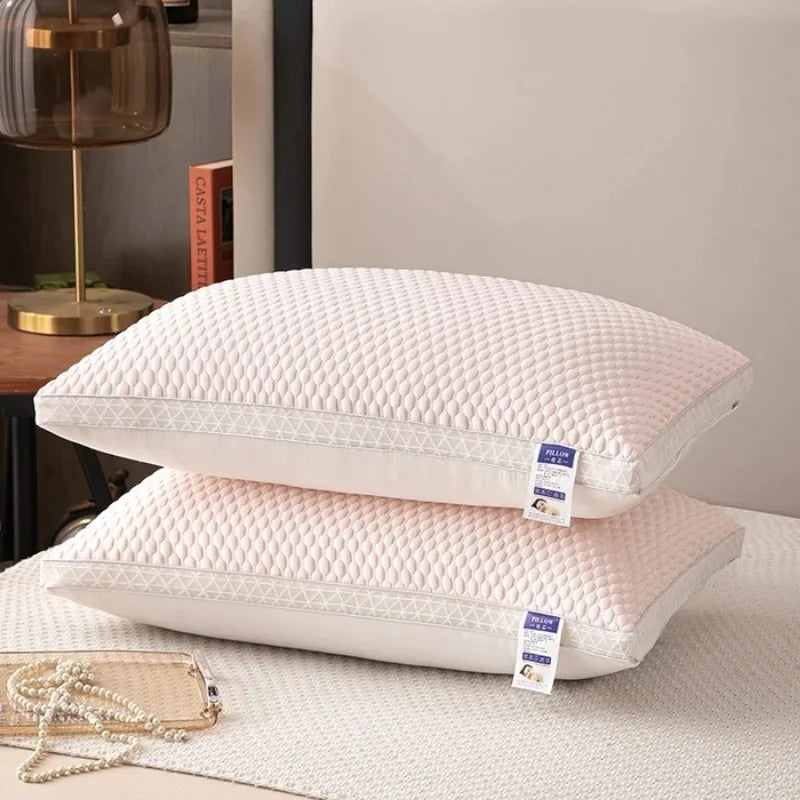 1PCS New Solid Color Cervical Spine Protection Sleep Aid Pillow Household Non-Collapse Pillow Core Student Single Low Pillow