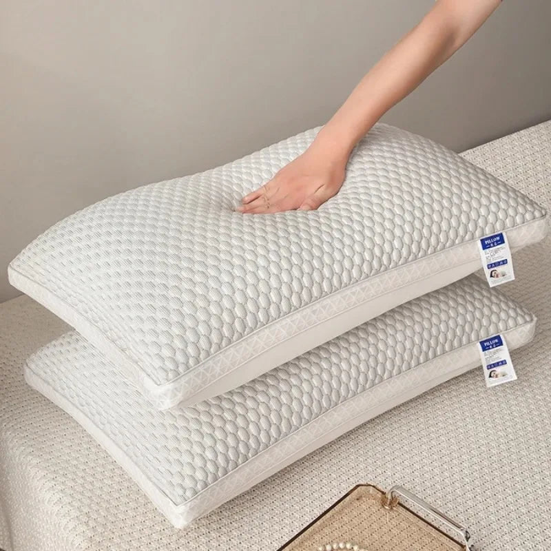 1PCS New Solid Color Cervical Spine Protection Sleep Aid Pillow Household Non-Collapse Pillow Core Student Single Low Pillow