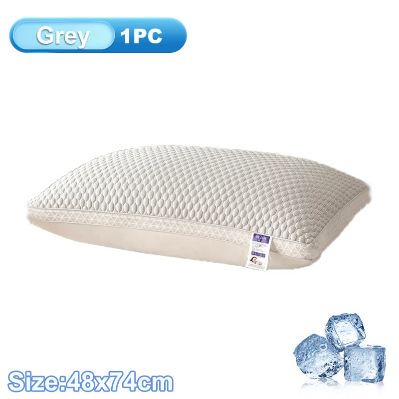 1PCS New Solid Color Cervical Spine Protection Sleep Aid Pillow Household Non-Collapse Pillow Core Student Single Low Pillow
