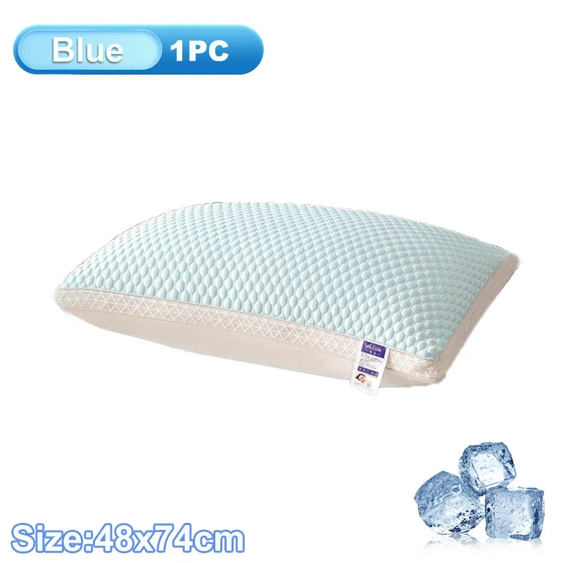 1PCS New Solid Color Cervical Spine Protection Sleep Aid Pillow Household Non-Collapse Pillow Core Student Single Low Pillow