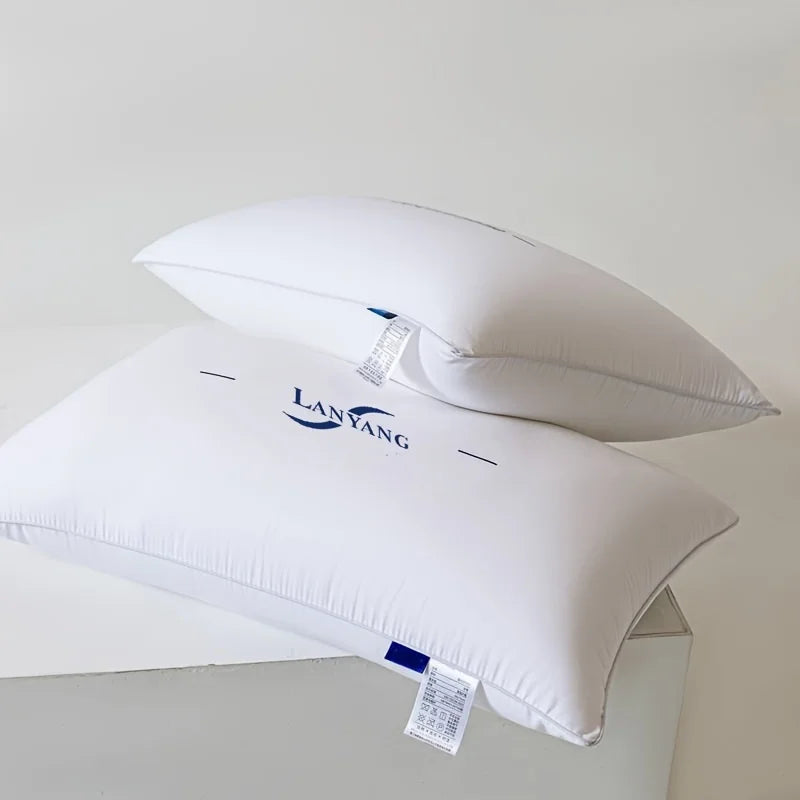 LANYANG1pc luxury white rebound high pillow core, 5star hotel grade pillow, high-quality sleep aid high pillow for home bedrooms