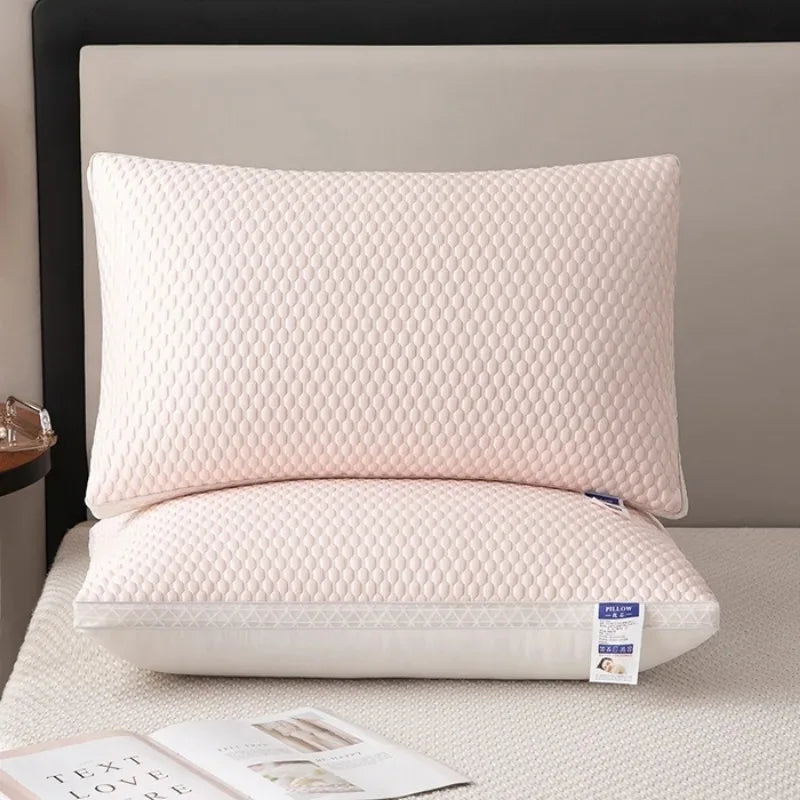 1PCS New Solid Color Cervical Spine Protection Sleep Aid Pillow Household Non-Collapse Pillow Core Student Single Low Pillow