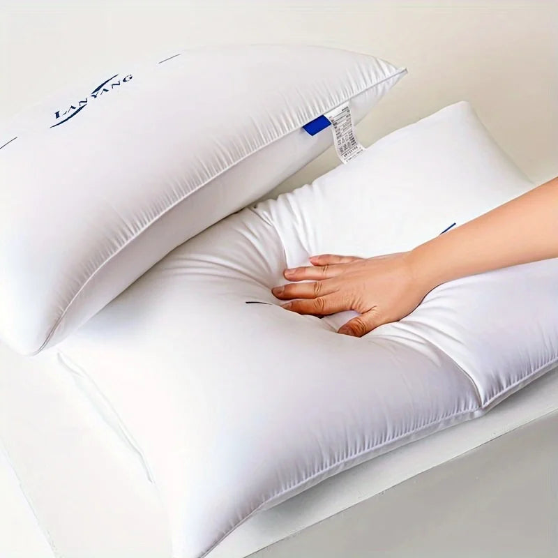 LANYANG1pc luxury white rebound high pillow core, 5star hotel grade pillow, high-quality sleep aid high pillow for home bedrooms
