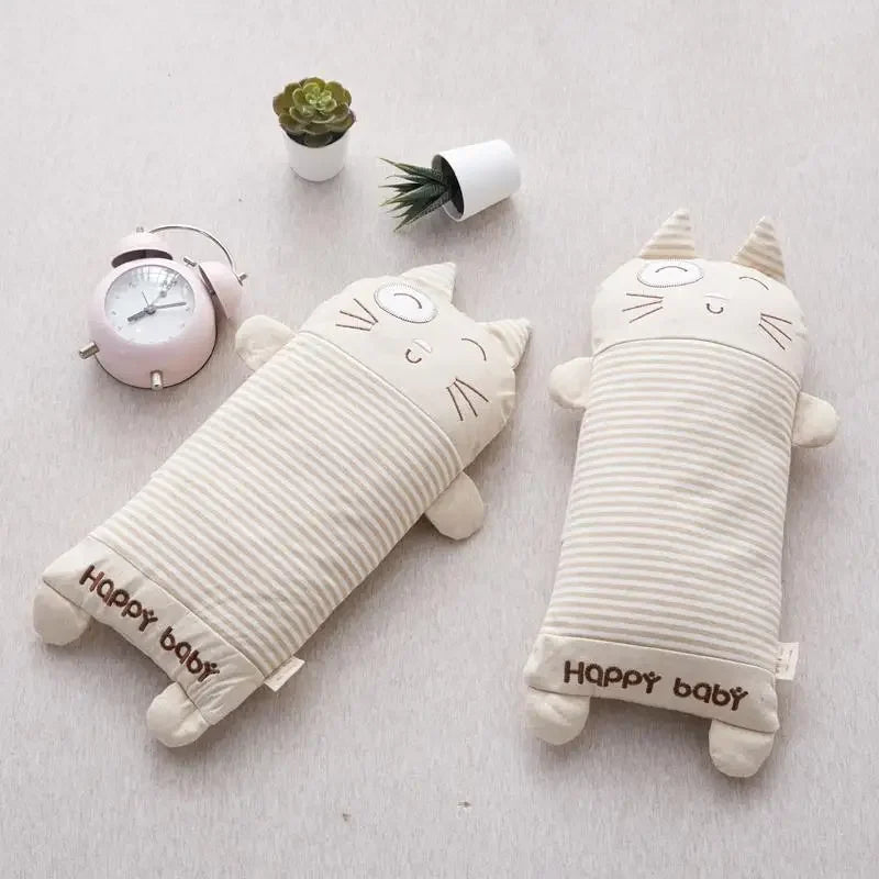 2025 new buckwheat pillow knitted cotton children's buckwheat shell pillow core neck protection special 25x40cm
