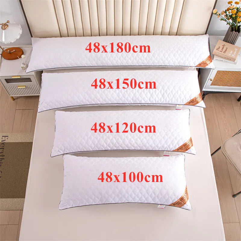 White Pillow Core Home Soft Filling Cushion 48x100/48x120/48x150/48x180 Lengthen Pillows Quilted Sleeping Cushions almohada