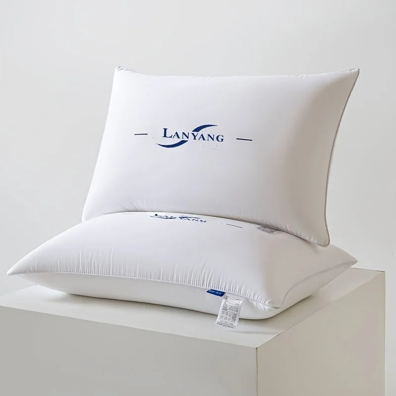 LANYANG1pc luxury white rebound high pillow core, 5star hotel grade pillow, high-quality sleep aid high pillow for home bedrooms