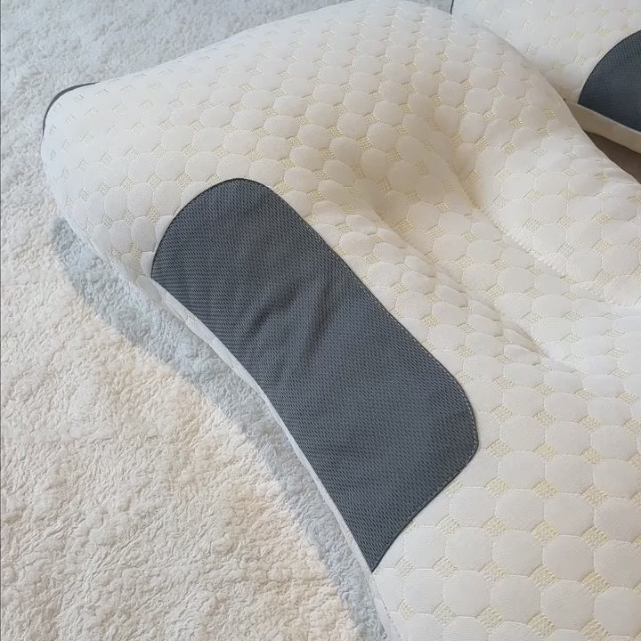 2pcs Massage Neck Pillows Adjustable Ergonomic Orthopedic Contour Support, High-Quality Pillow Core, All-Season Sleeping Comfort